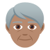 🧓🏽 older person: medium skin tone display on JoyPixels